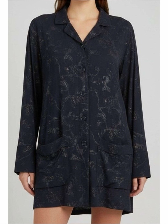 Takeshi Kosaka Tops - Takeshi Kosaka Y's women's tunic shirt metallic floral print NWOT L XL loose fit